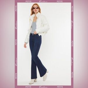 KanCan Petite Ashley Mid Rise Flare Jeans